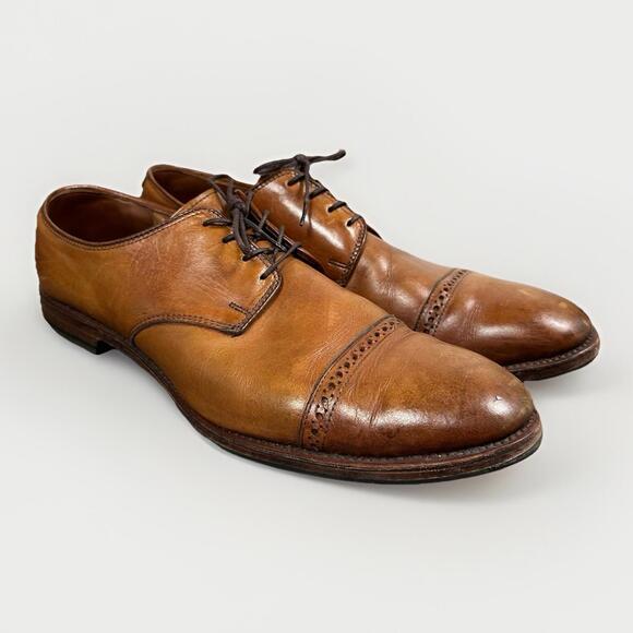 Allen Edmonds BOULEVARD Cap Toe DERBY Dress Shoes Walnut Brown Men’s 13 B 7584